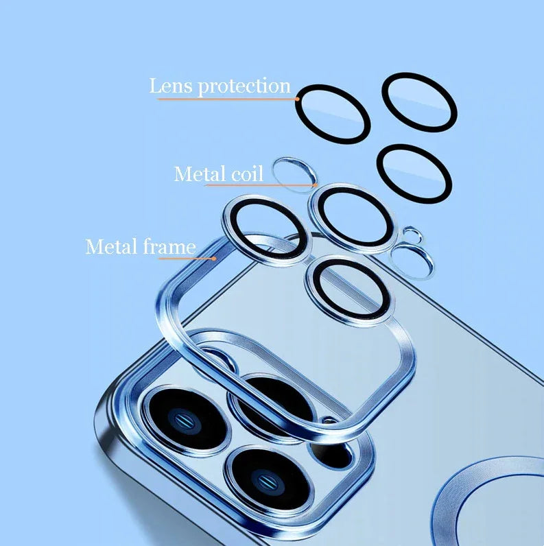 Luxus Galvanisierte MagSafe-Hülle mit Staubschutznetz - RU TechGear