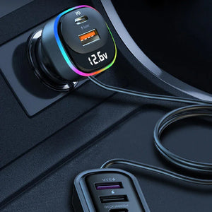 KFZ Ladegerät Super Fast Charge - USB-C + USB-A - RU TechGear