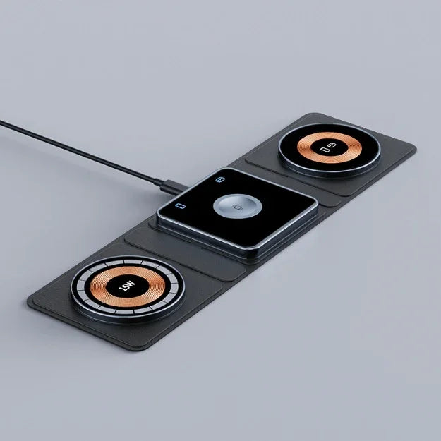 3-in-1 Magnetische Ladestation Faltbar Transparent - RU TechGear