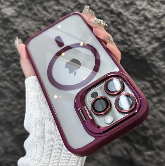 iPhone Schutzcase: Klar, CD-Muster, Kamera & Ständer-Feature - RU TechGear
