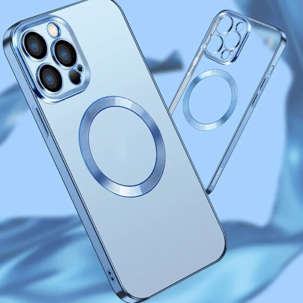 Luxus Galvanisierte MagSafe-Hülle mit Staubschutznetz - RU TechGear