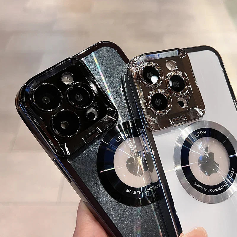 MagSafe Luxus iPhone Hülle: Eleganter Schutz mit CD-Muster - RU TechGear