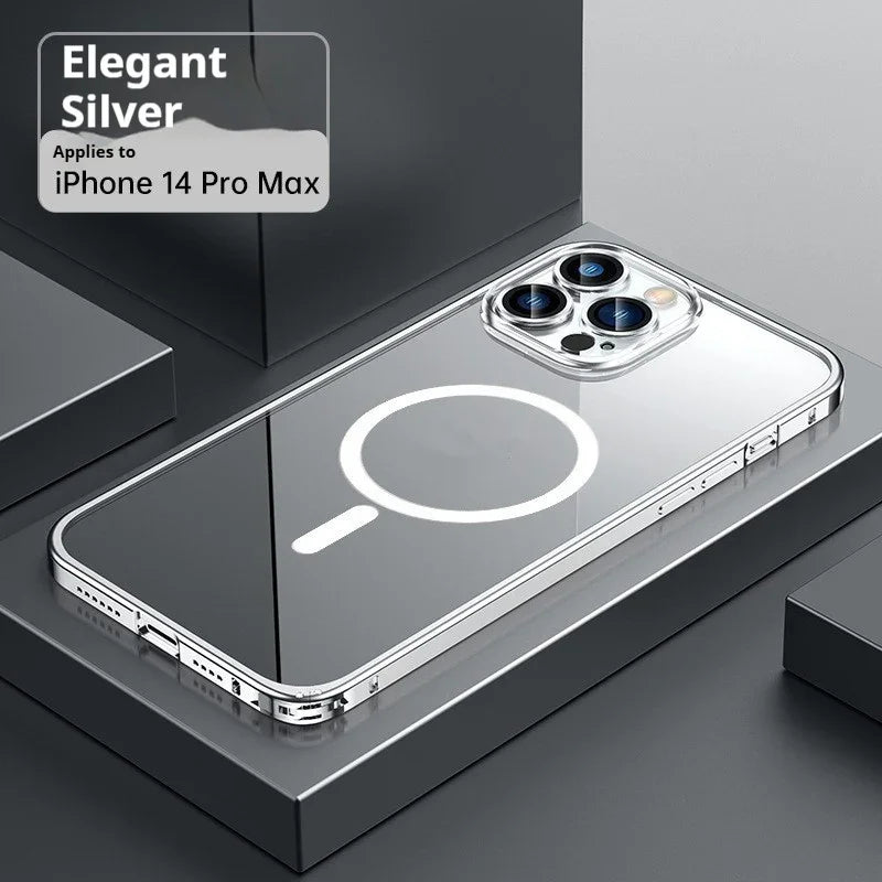 iPhone MagSafe Schutz Hülle – Transparent & Metallrahmen - RU TechGear