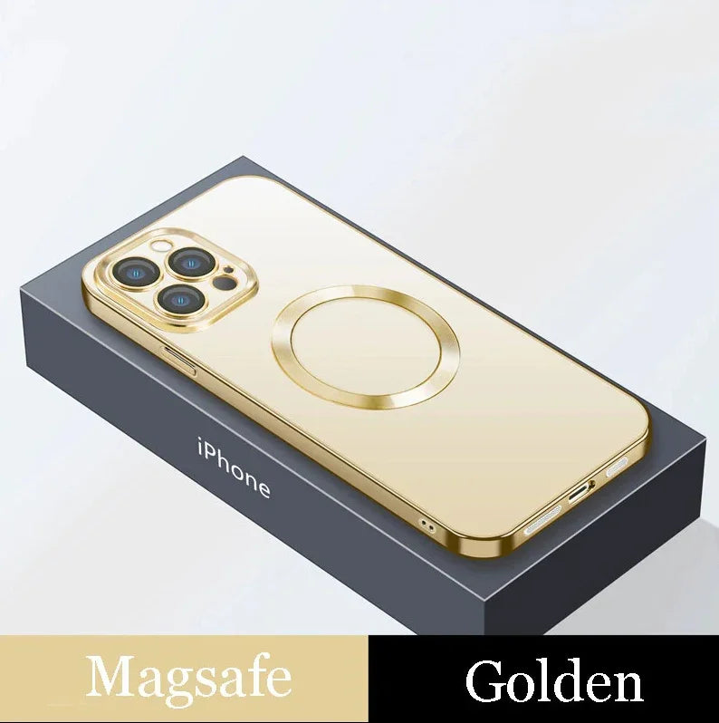 Luxus Galvanisierte MagSafe-Hülle mit Staubschutznetz - RU TechGear